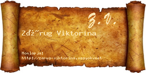 Zárug Viktorina névjegykártya
